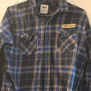 Levi's PHILADELPHIA UNION Navy and White Checkered Men's Shirt